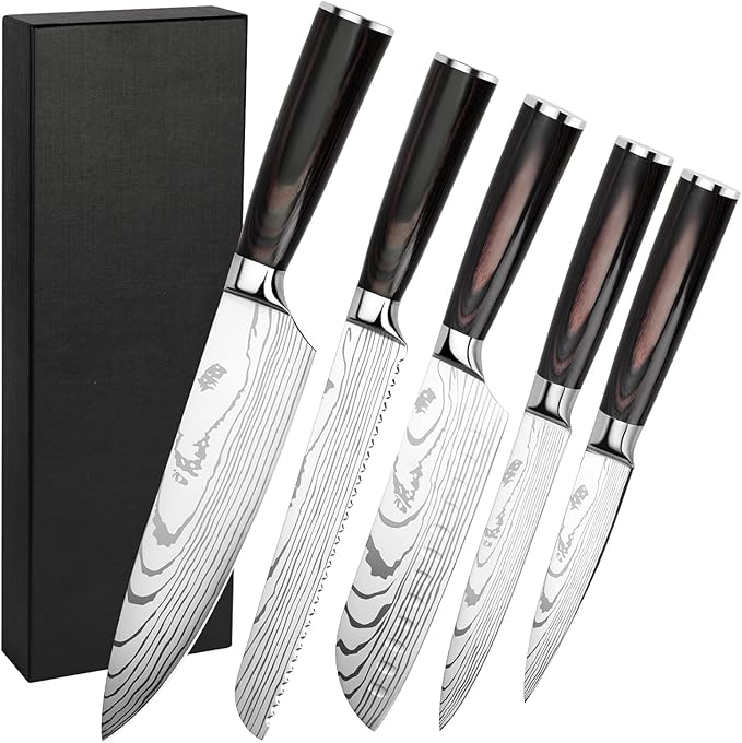Set de 5 couteaux Japonais en acier