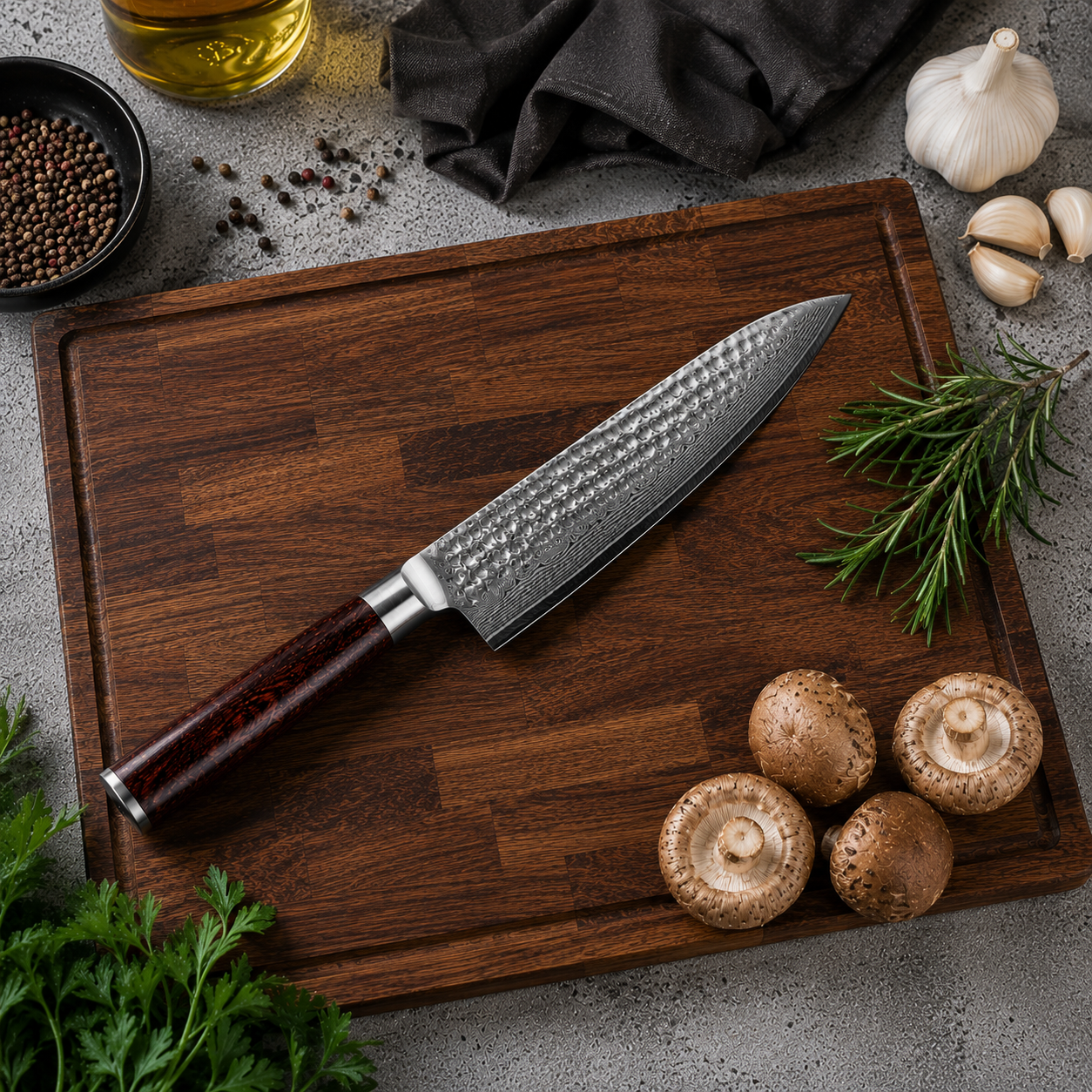 Couteau de Cuisine Japonais Gyuto en Acier Inoxydable