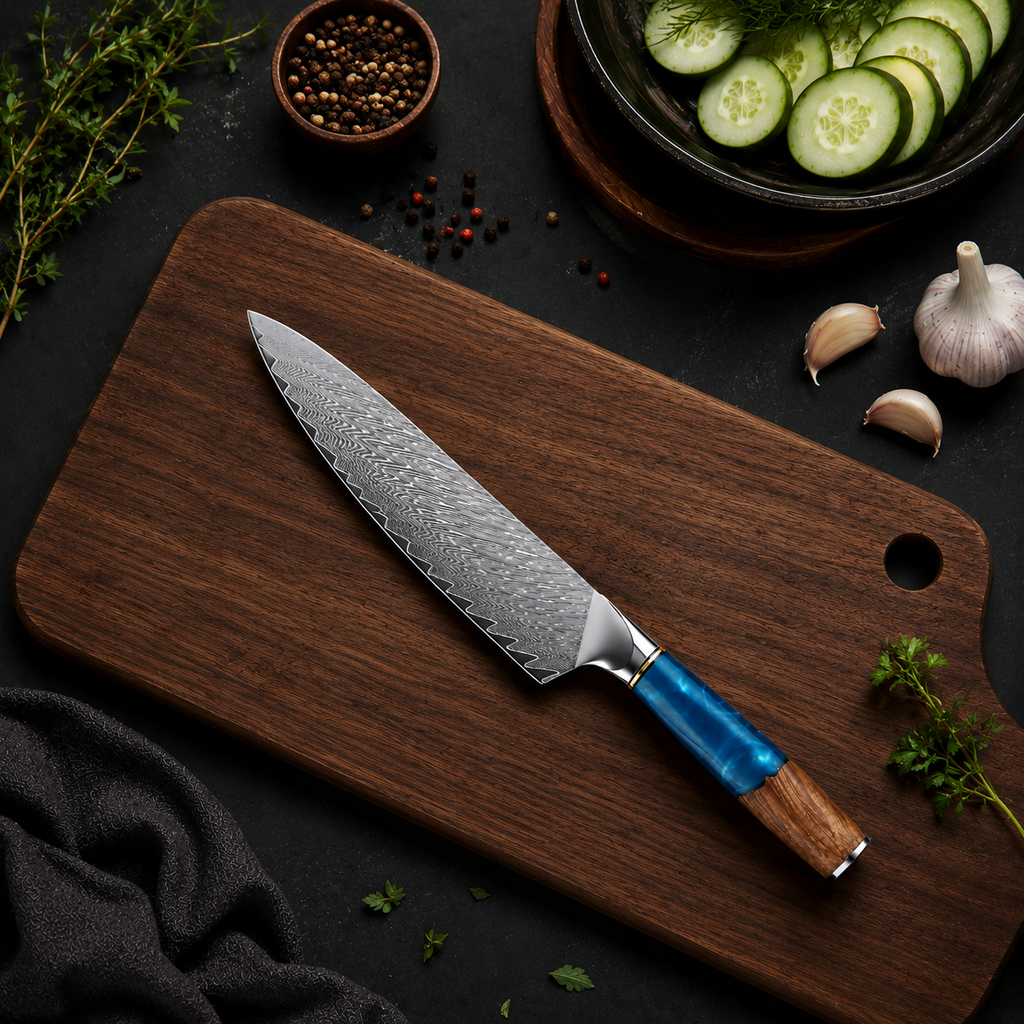 Couteau de Cuisine Japonais Gyuto Océan en acier