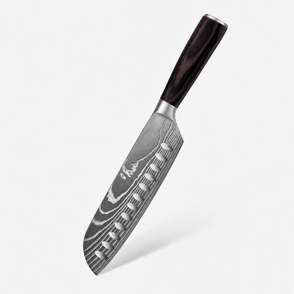 Couteau Santoku Japonais en acier - Série Kuro