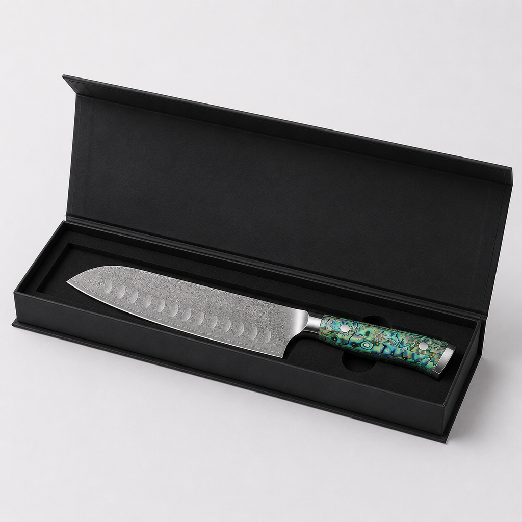 Couteau Santoku Japonais en acier - Série Shinju