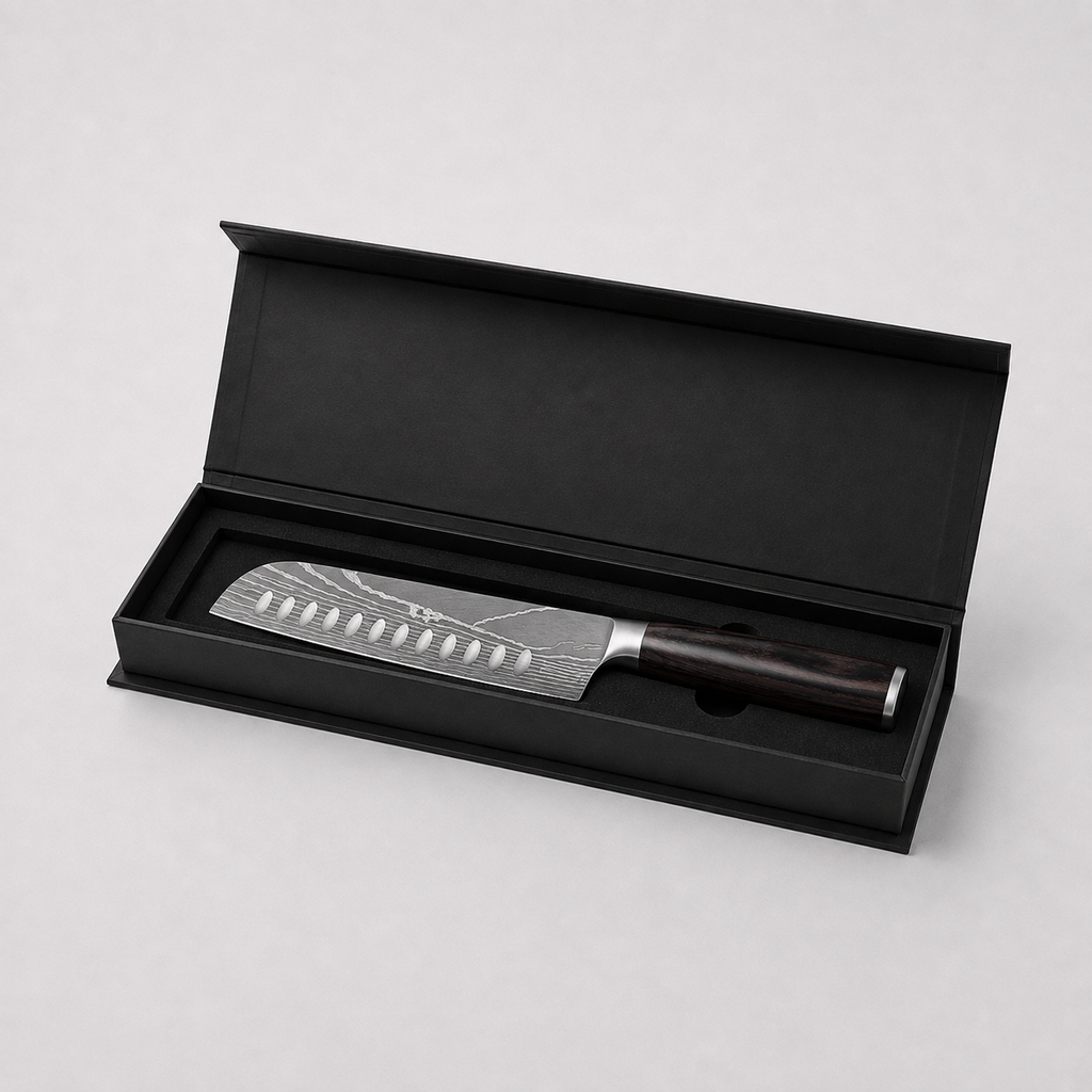 Couteau Santoku Japonais en acier - Série Kuro